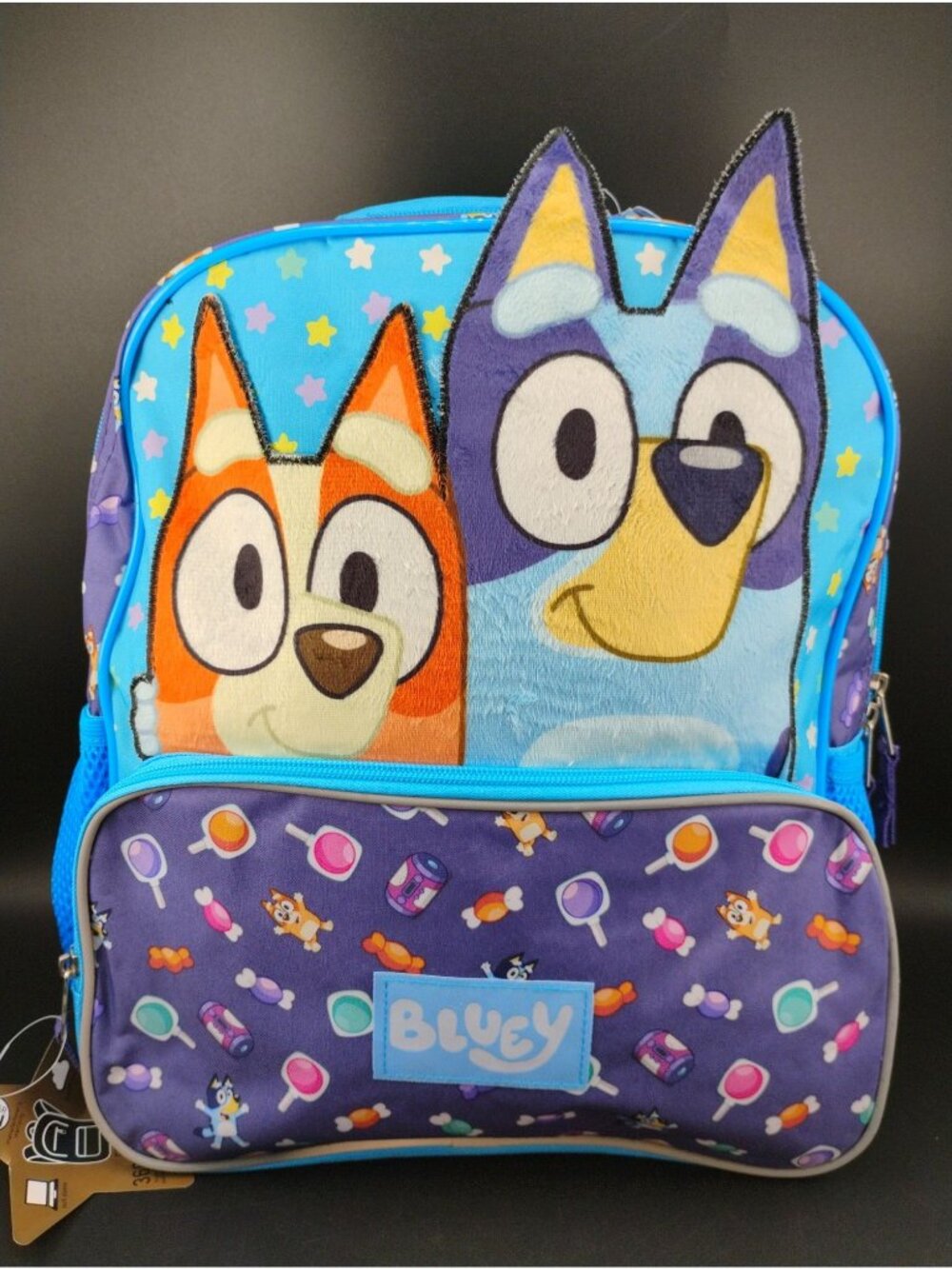 Bluey Kids 14" Backpack Plush 3D Ears & Fun Print For School